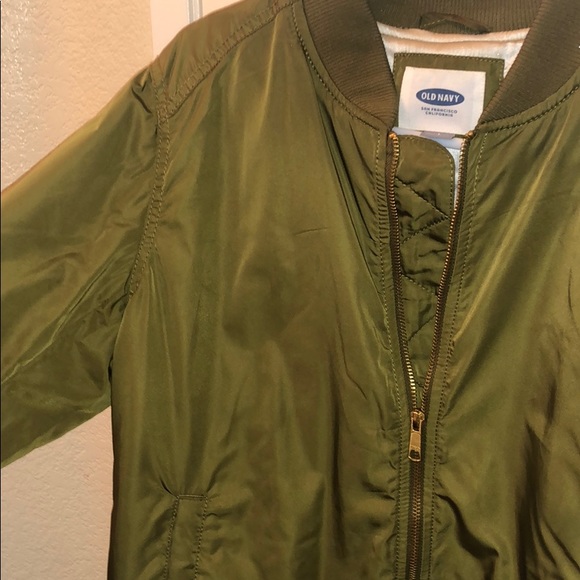GREEN BOMBER JACKET - Picture 3 of 4